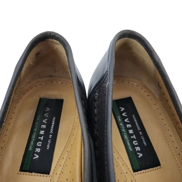 Avventura Exotic Gray Grey Ostrich Leather Dress Shoes Men Size 9.5M Moc Loafers - Picture 7 of 12